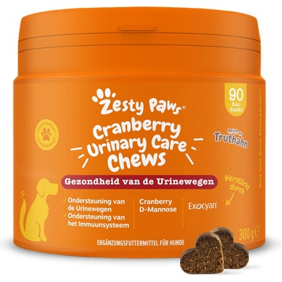 Zesty Paws Urinary Care Chews s brusnicami - výhodné balenie: 2 × 90 žuvacích tabliet