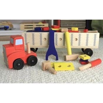 Melissa & Doug Drevené konštrukčné Auto, 22 ks