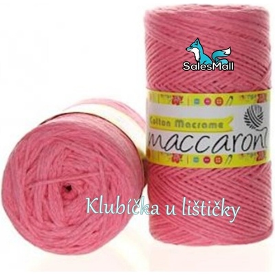 Maccaroni Cotton Macrame růžová 5
