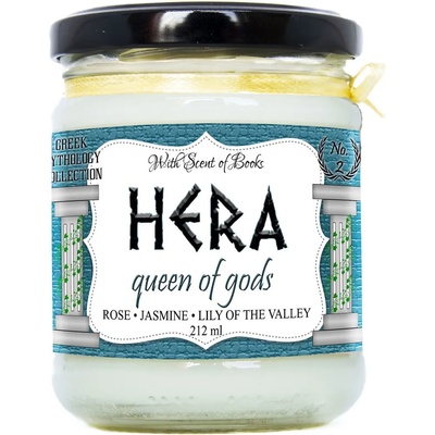 With Scent of Books Ароматна свещ - Хера, 212 ml