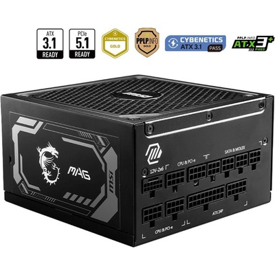 MSI MAG A1000GL PCIE5 1000W 306-7ZP9B11-CE0 – Zboží Živě