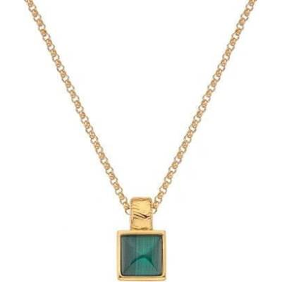 Hot Diamonds Pozlátený náhrdelník s malachitom a diamantom jac jossa hope DP844