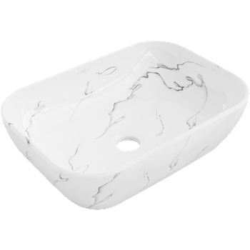 Mexen Rita мивка за плот 45 x 32 см, бял камък - 21084583 (21084583)