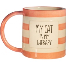 sass & belle Keramický hrnek Cat Therapy oranžová keramika 300 ml