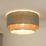 Duolla - Плафон BOHO 1xE27/15W/230V Ø 45 см зелен/кафяв (DU605878)