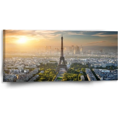 Sablio Obraz Paríž Eiffelova veža Skyline - 110x50 cm