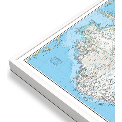 National Geographic Austrálie - nástěnná mapa Classic 75 x 70 cm Varianta: mapa v hliníkovém rámu, Provedení: bílý rám