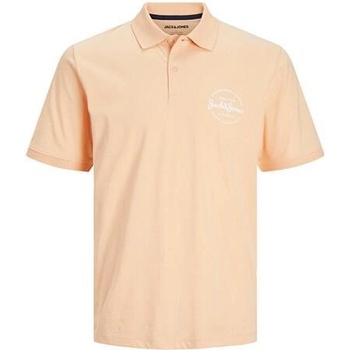 Jack&Jones Pánské polo triko JJFOREST Standard Fit 12248621 Apricot Ice