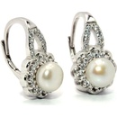 Rafity stříbrné s perlou a zirkony E0059KL-0605