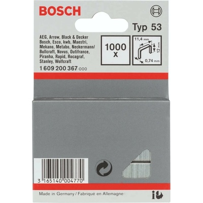 Bosch Sponky typ 53, L 12 mm, 1000 ks 1609200367
