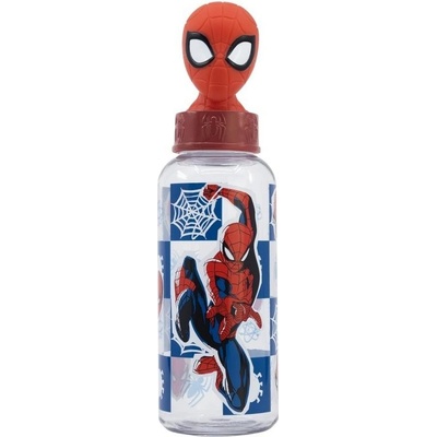 STOR Plastová 3D fľaša s figúrkou Spiderman 560 ml