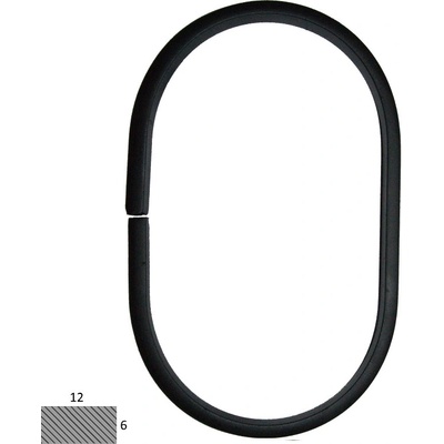Ovál 12 x 6 mm, 120 x 200 mm