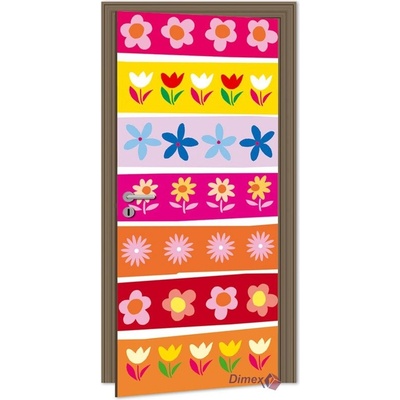 Dimex D-037 samolepící fototapeta na dveře FLOWERS rozměry 95 x 210 cm