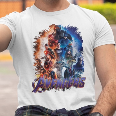 Tričko s potlačou Avengers 2 biela
