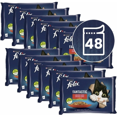 Felix Fantastic kuře a hovězí se zeleninou 48 x 85 g