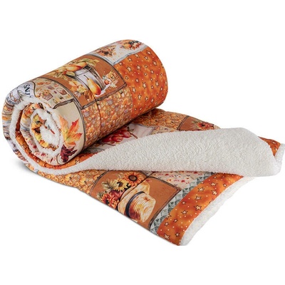 decoDoma Prošívaná beránková deka Dual Feel SAMARA 140x200 – Zboží Dáma