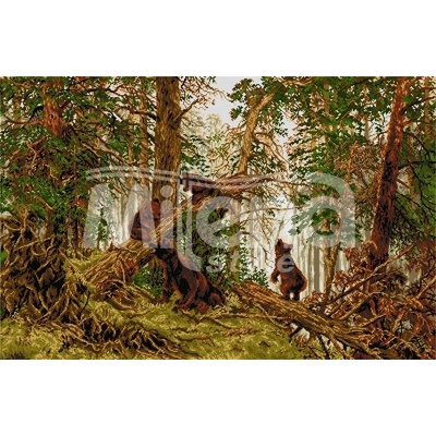 Milena Style Утро в боровата гора - гоблен със схема конци Ariadna 1: 1
