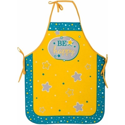 Forbyt Zástěra dětská Be Happy žlutá
