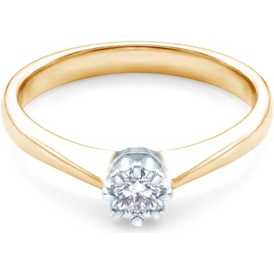 SAVICKI Годежен пръстен Solitaire: два цвята злато. диамант
