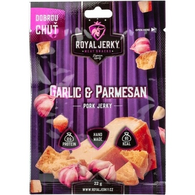 Royal Jerky Bravčové sušené mäso Garlic & Parmesan 22 g