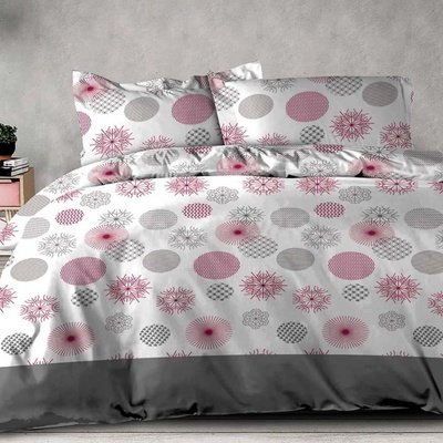 Xpose flanel obliečky GEMA biele/sivé 140x200 70x90