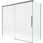 Mexen Rox душ параван, плъзгащ се, 2-крилен, 170 + 75 x 150 см, прозрачен, gun metal - 8C9-170-075-95-00 (8C9-170-075-95-00)