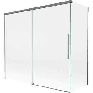 Mexen Rox душ параван, плъзгащ се, 2-крилен, 170 + 75 x 150 см, прозрачен, gun metal - 8C9-170-075-95-00 (8C9-170-075-95-00)