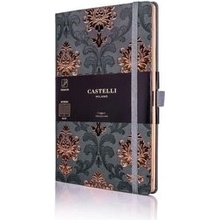 Castelli Linkovaný zápisník Milano A6 Copper&Gold Baroque Copper