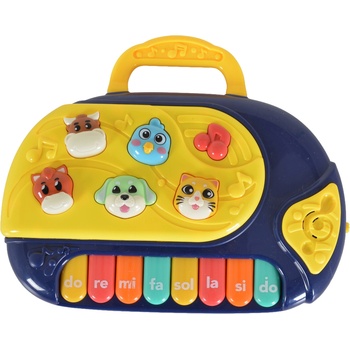 YaLi Toys Музикално пиано YaLi Toys - С животни, синьо (111485)