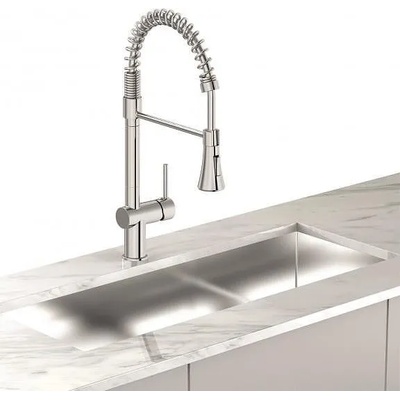 Inter Ceramic Стоящ смесител за кухня, Inter Ceramic, ICF 7561017C NEW, с изтеглящ се душ с две функции (7561017C NEW)