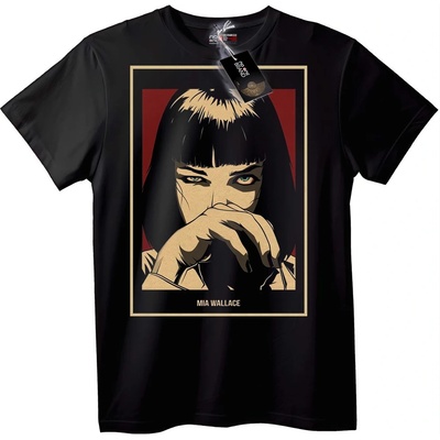 NOONEBRAND Тениска Миа Уолъс Pulp Fiction - L, Black