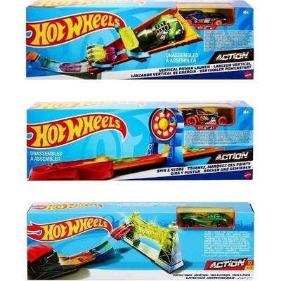 Hot Wheels Autodráha Zakroucený skok, sada s autíčkem 1:64, černá