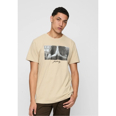 Mister Tee Тениска Pray Tee sand XXLUB-MT157-00208 - Тъмносив, размер XS