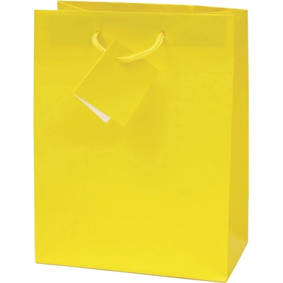 EUROCOM Подаръчна торбичка Mat Medium, 17.8x22.9x9.8cm, жълта (25408-А-ЖЪЛТ)