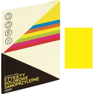 Етикети Grand жълт неон 210x297 mm А4 25 л (1110254-59-150-1065)