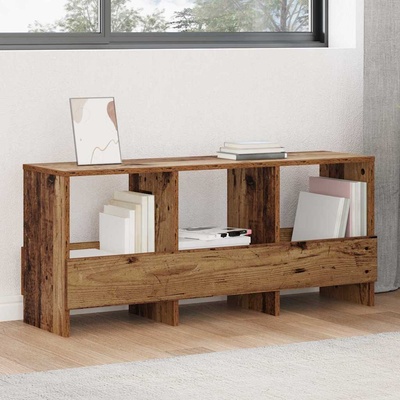 vidaXL Етажерка за списания Старо дърво 102 x 30 x 45 см (890966)