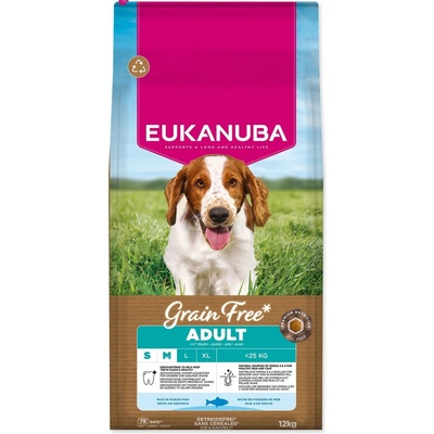 Eukanuba Dog Grain Free Adult Small & Medium rich in Ocean Fish 12 kg