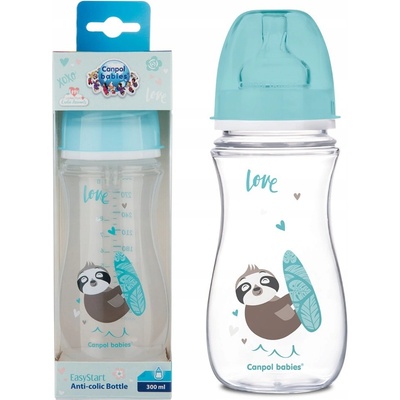 Canpol babies so širokým hrdlom EasyStart Toys 300 ml modrá