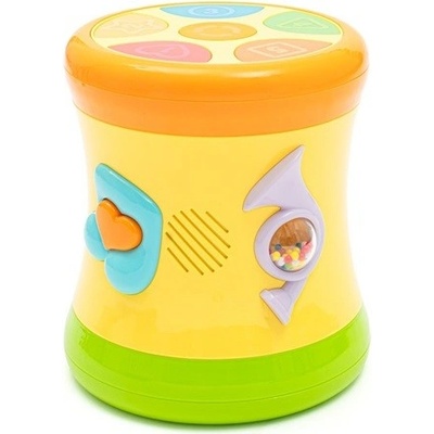 Baby Mix oboustranný dynamický bubínek žlutý