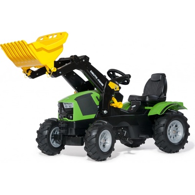 Rolly Toys Šľapací traktor R61121 DEUTZ FAHR s čelným nakladačom a nafukovacími kolesami