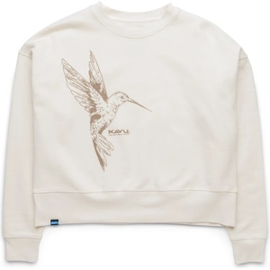 KAVU Дамски пуловер KAVU Women's Crew Crop Jumper - Hummingbird Cloud (117-3373-0212)