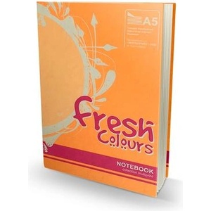  Тетрадка Fresh, A5, широки редове, офсетова хартия, твърда корица, 150 листа (570-оп.10)