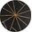 Pure Line Home Кръгъл килим MARSA Геометрична абстракция Black & Gold