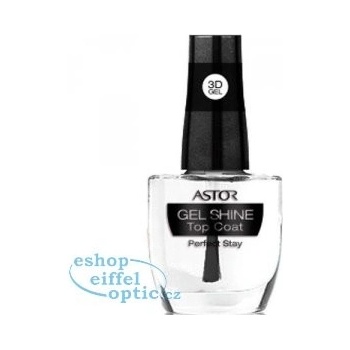 Astor Perfect Stay 3D Gel Shine Top Coat vrchní lak na nehty 100 Transparent 12 ml