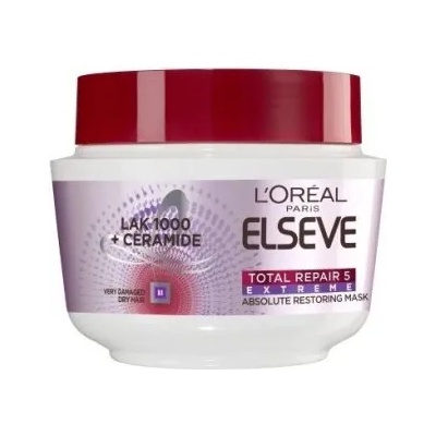 L'Oréal Elseve Total Repair 5 Extreme Възстановяваща маска за силно увредена и суха коса 300мл