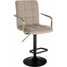 LuxuryForm Design Verona Gold Velur na čiernom tanieri latte