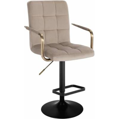 LuxuryForm Design Verona Gold Velur na čiernom tanieri latte