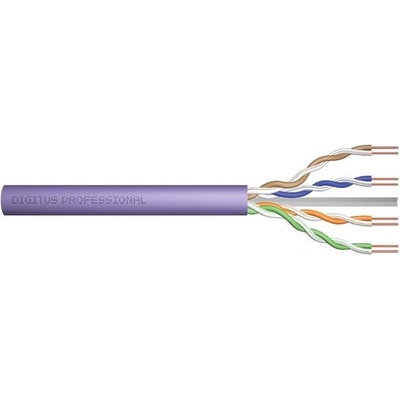 Digitus DK-1613-VH-1 UTP kabel drát AWG23, měď, Cat.6, box 100m, LSOH, fialová