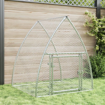 vidaXL 9799.3281527 Králíkárna pozinkovaná ocel stříbrná 100 x 105 x 120 cm