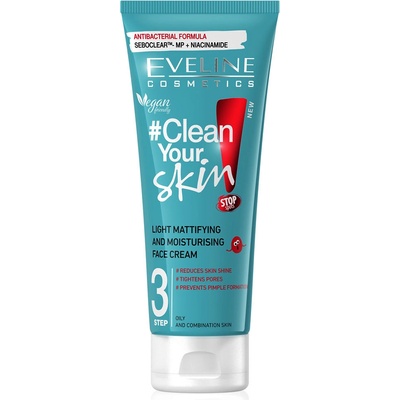 Eveline Cosmetics Clean Your Skin hydratačný zmatňujúci krém 75 ml